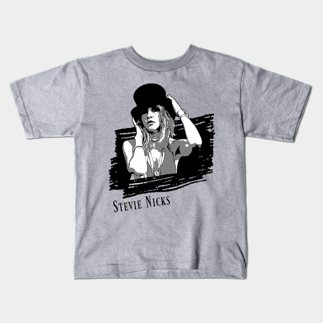 Stevie Nicks, Musician Kids T-Shirt by Degiab